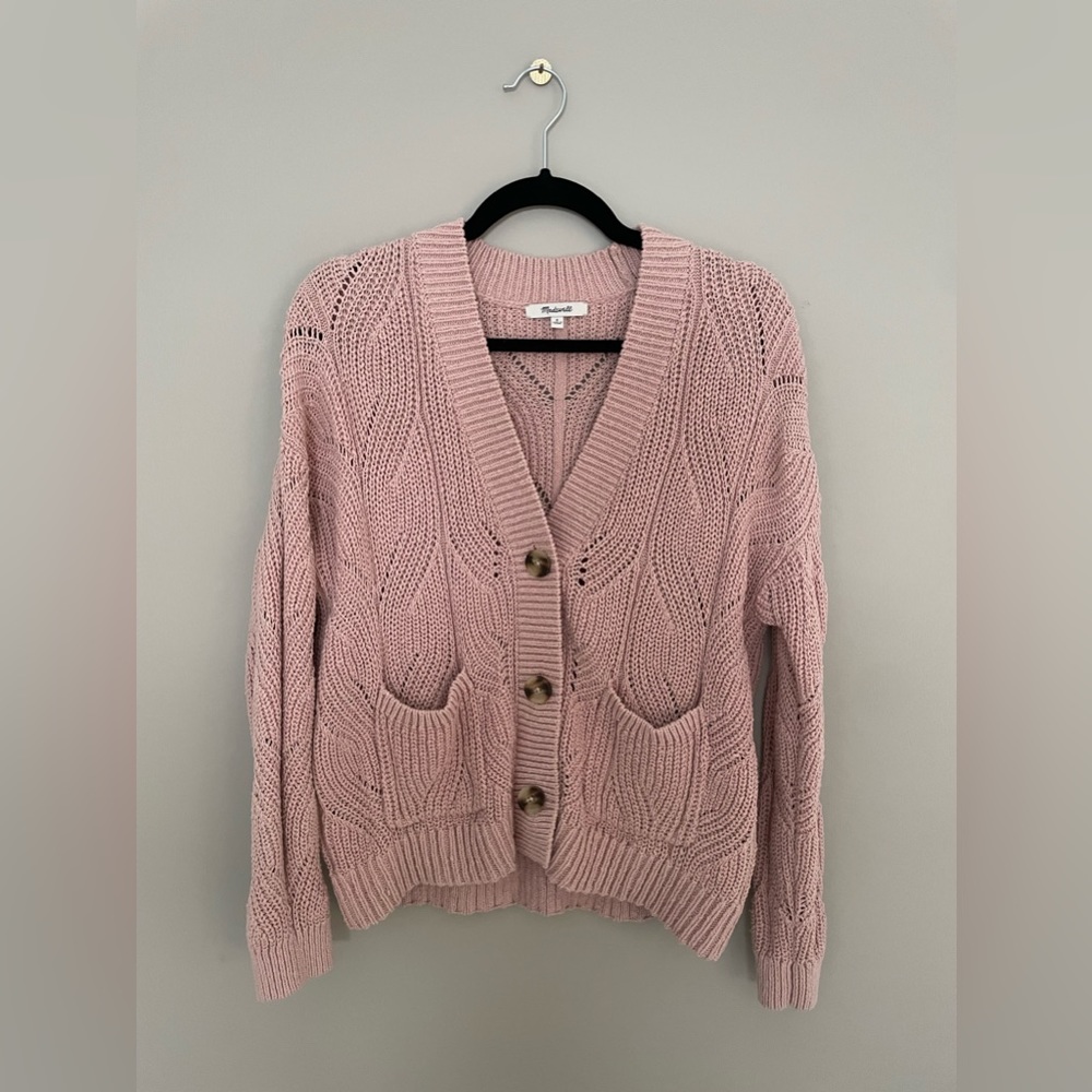 Madewell Blush pink cardigan sweater